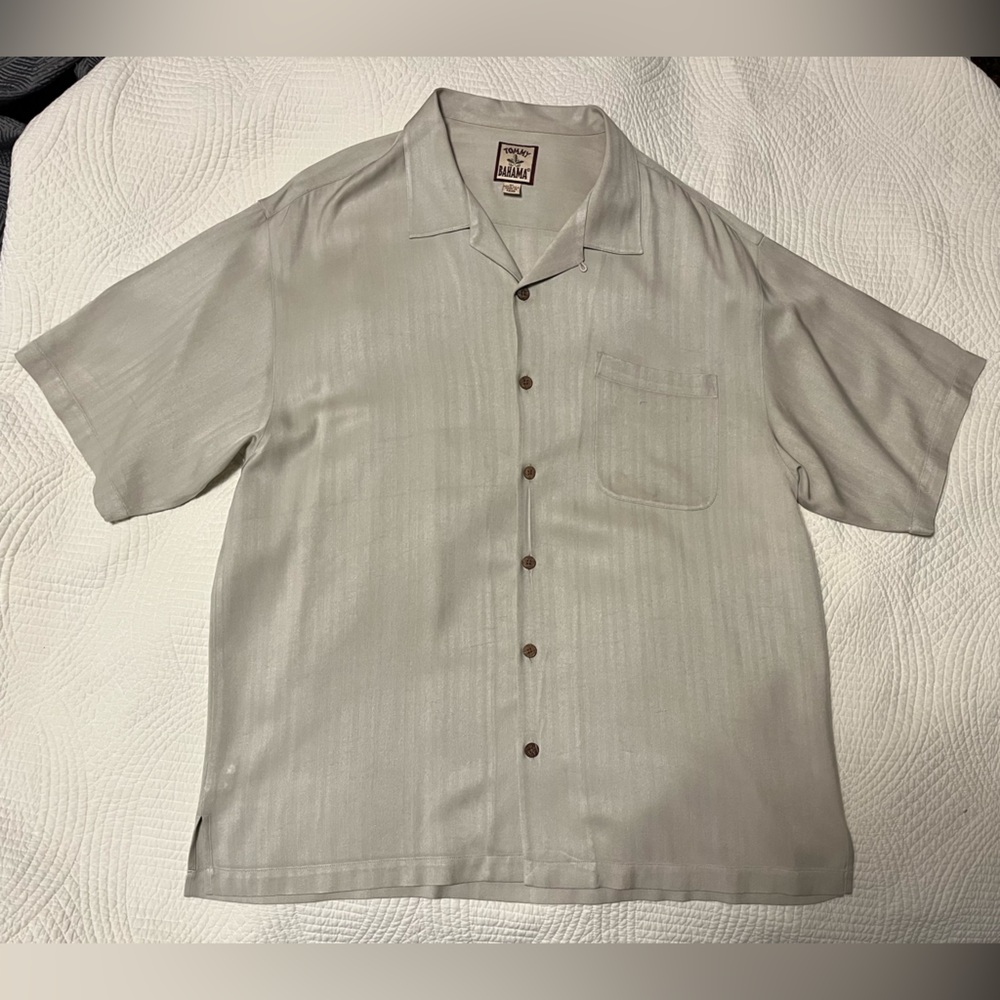 Tommy Bahama 100 Silk, XL, Oatmeal